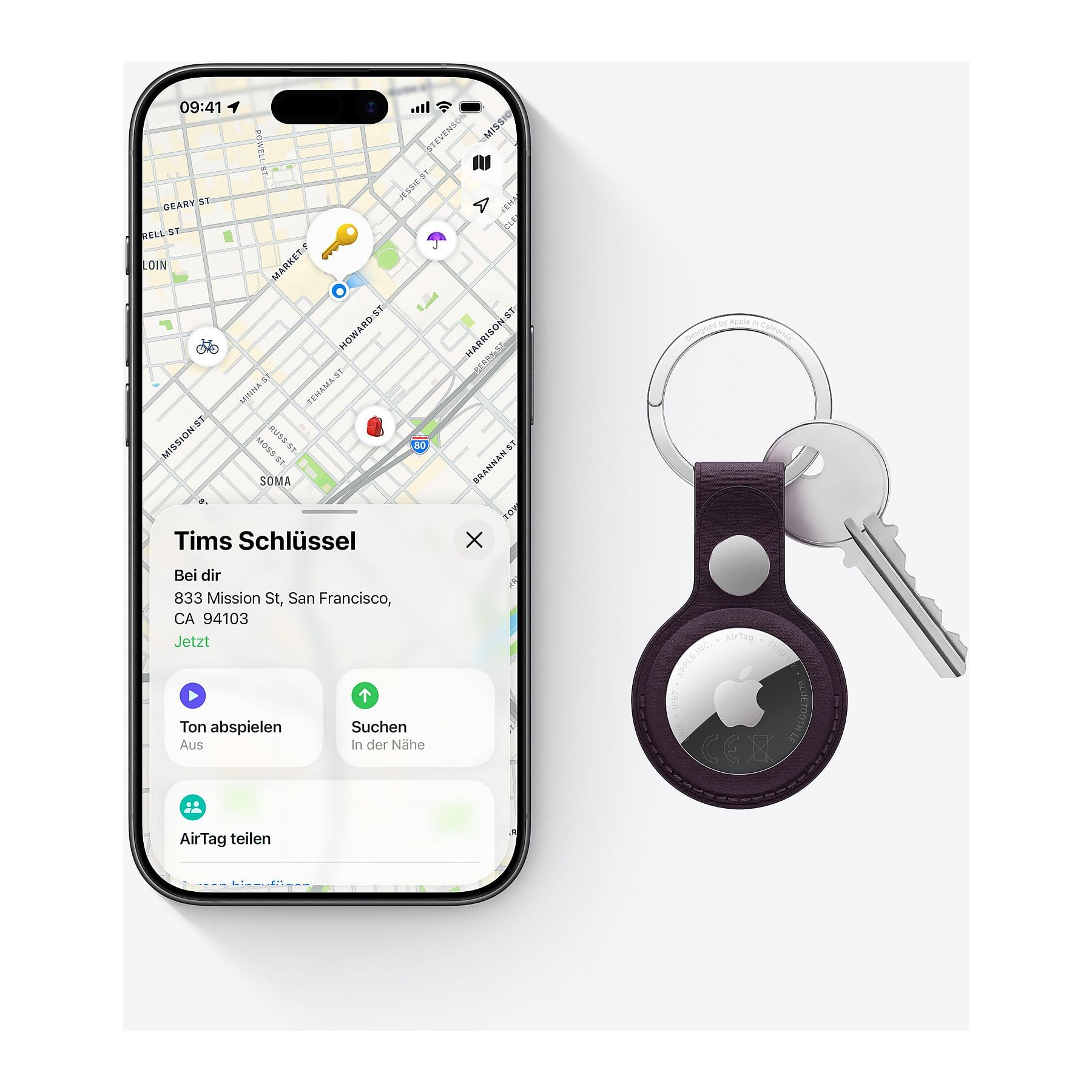 Apple AirTag 2. Generation 4er Pack Tracker – Bild 5