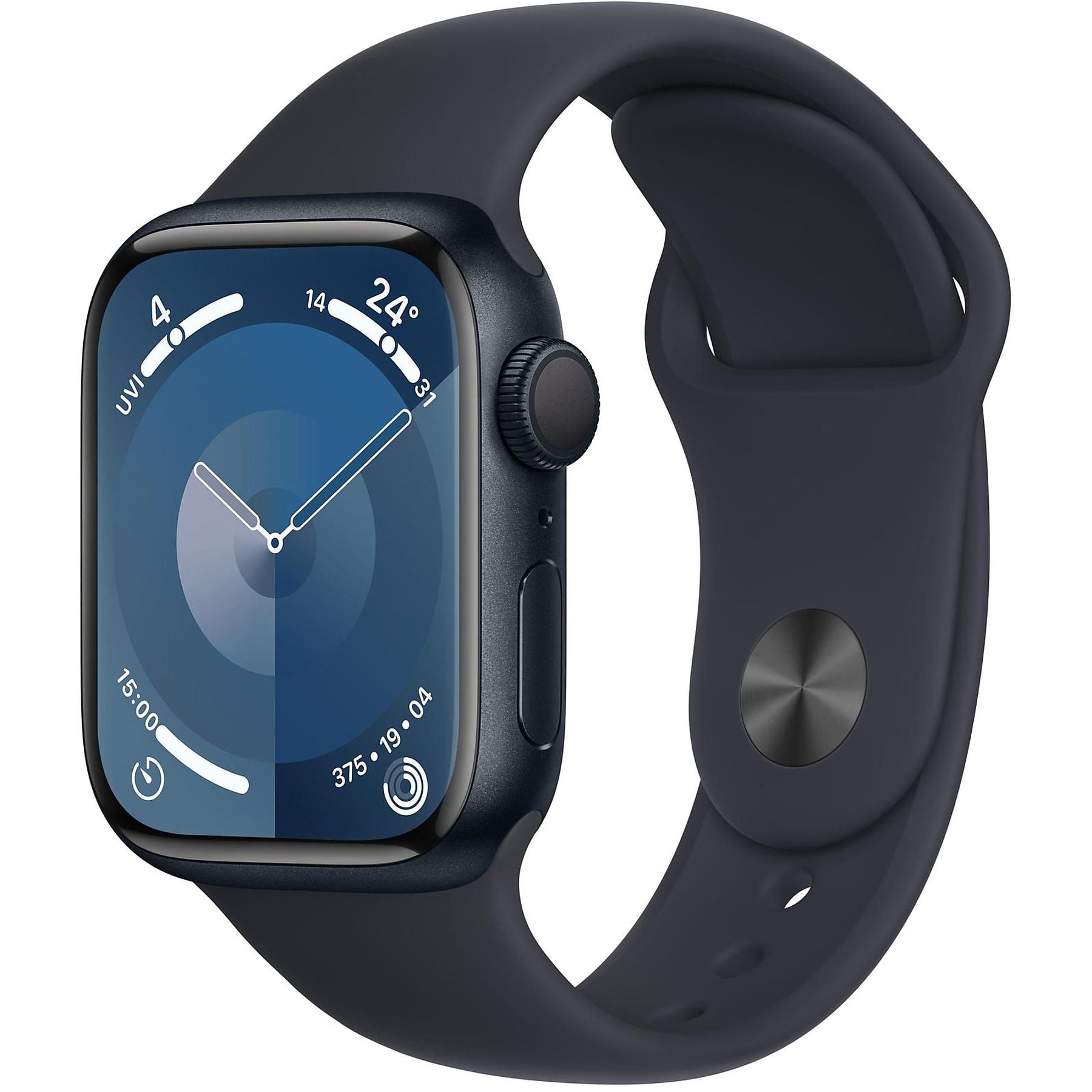 Apple Watch Series 9 GPS 41mm Aluminium Mitternacht Sport Band L